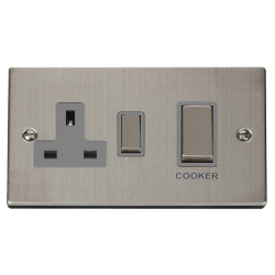 VPSS504GY Deco 50A Ingot 2 Gang Double Pole Switch