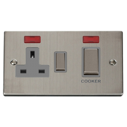 VPSS505GY Deco 50A Ingot 2 Gang Double Pole Switch