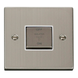 VPSS520WH Deco 10A 1 Gang 'Ingot' 3 Pole Fan Isola