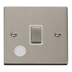 VPSS522WH Deco 20A 1 Gang DP 'Ingot' Switch With F