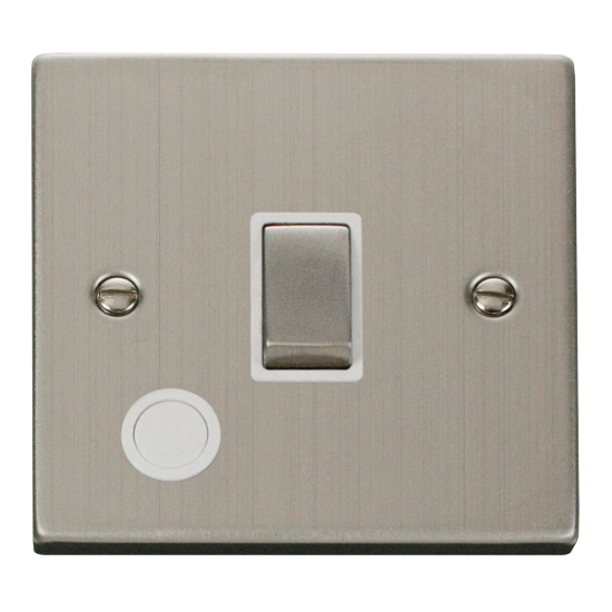 VPSS522WH Deco 20A 1 Gang DP 'Ingot' Switch With F