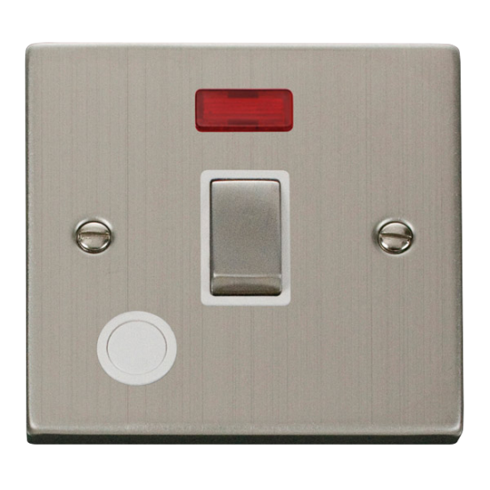VPSS523WH Deco 20A 1 Gang DP 'Ingot' Switch With F