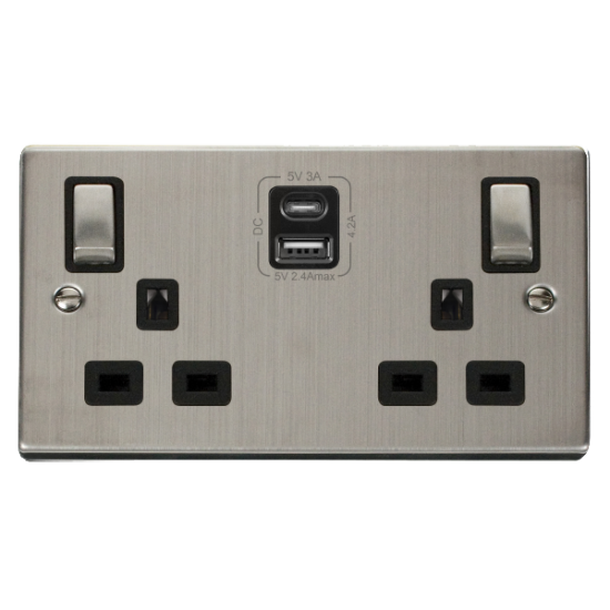VPSS586BK Deco 2G 13A SW SKT 4.2A A&C USB INGOT VP