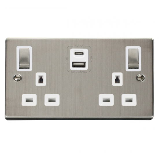 VPSS586WH Deco 2G 13A SW SKT 4.2A A&C USB INGOT VP