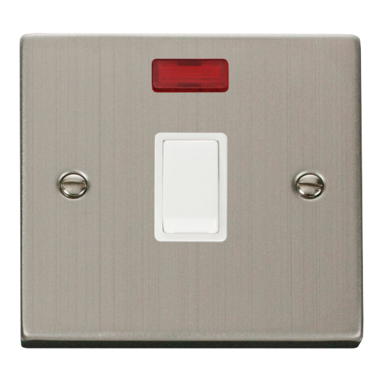 VPSS623WH Deco 20A 1 Gang DP Switch + Neon - White