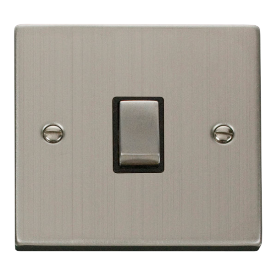 VPSS722BK Deco 20A 1 Gang DP 'Ingot' Switch - Blac
