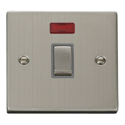 VPSS723GY Deco 20A Ingot Double Pole Plate Switch
