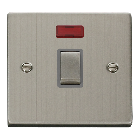 VPSS723GY Deco 20A Ingot Double Pole Plate Switch