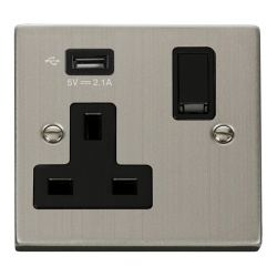 VPSS771UBK Deco 1G SKT USB 2.1A DECO