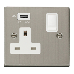VPSS771UWH Deco 1G SKT USB 2.1A DECO