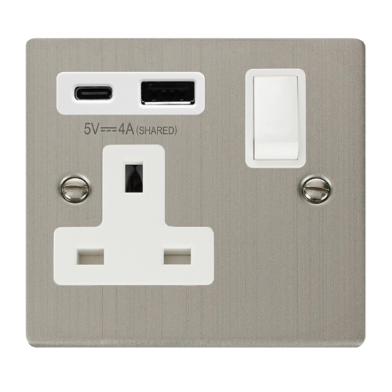 VPSS785WH Deco DECO 'NON INGOT' 13A 1  GANG  SWITC