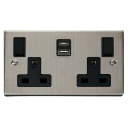 VPSS786BK Deco 2G 13A SW SKT 4.2A A&C USB VPSS BK