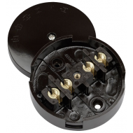 Click Scolmore WA076 Junction Box 4 Terminal 20A 80mm Brown