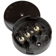 Click Scolmore WA077 Junction Box 3 Terminal 30A 90mm 240v Brown