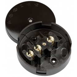 Click Scolmore WA077 Junction Box 3 Terminal 30A 90mm 240v Brown