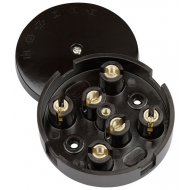 Click Scolmore WA078 Junction Box 6 Terminal 20A 90mm Brown