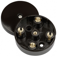 Click Scolmore WA079 Junction Box 4 Terminal 20A 60mm Brown