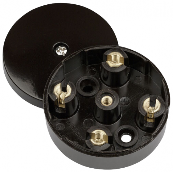Click ScolmoreWA079 Junction Box 4 Terminal 20A 60mm Brown