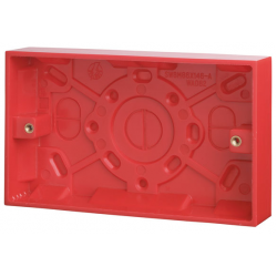 Scolmore Red Twin Pattress