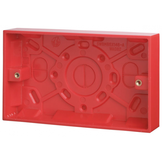 Scolmore Red Twin Pattress