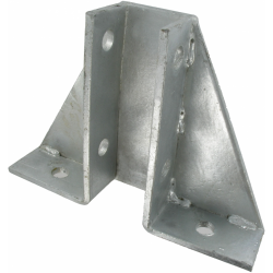 STRUT BASE PLATE SINGLE FIX GUSSETED