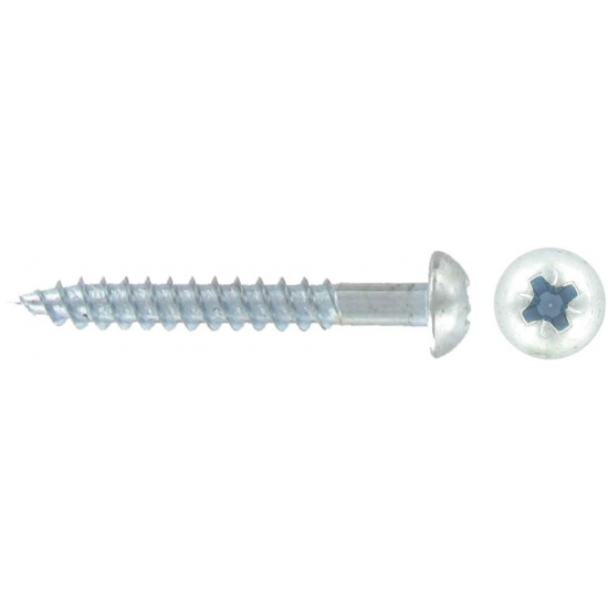 Dome Head Woodscrews BZP 8x1 1/2 200pk
