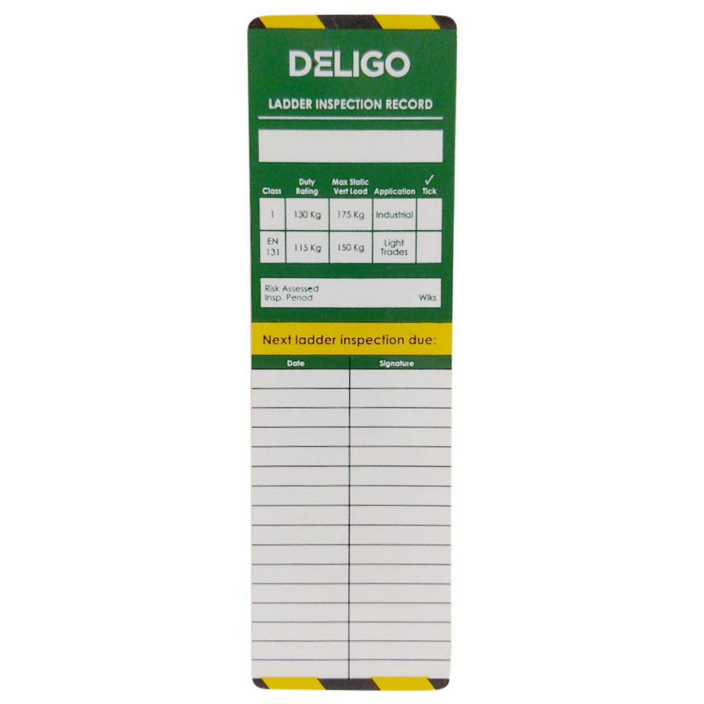 Deligo LWC Ladder Warning Tag Insert (10- Pack) - LWC