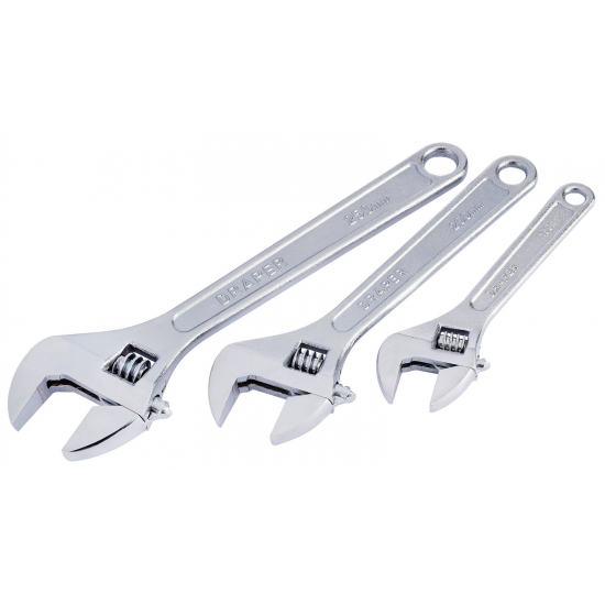 Draper 67642 Adj Wrench 3 Piece Set