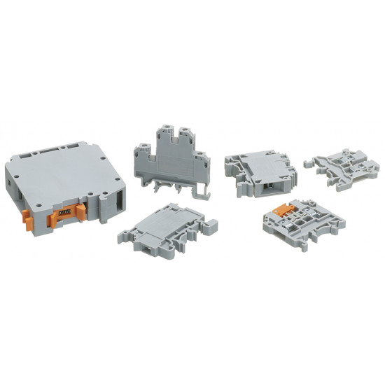 Din rail terminal 10MM Grey