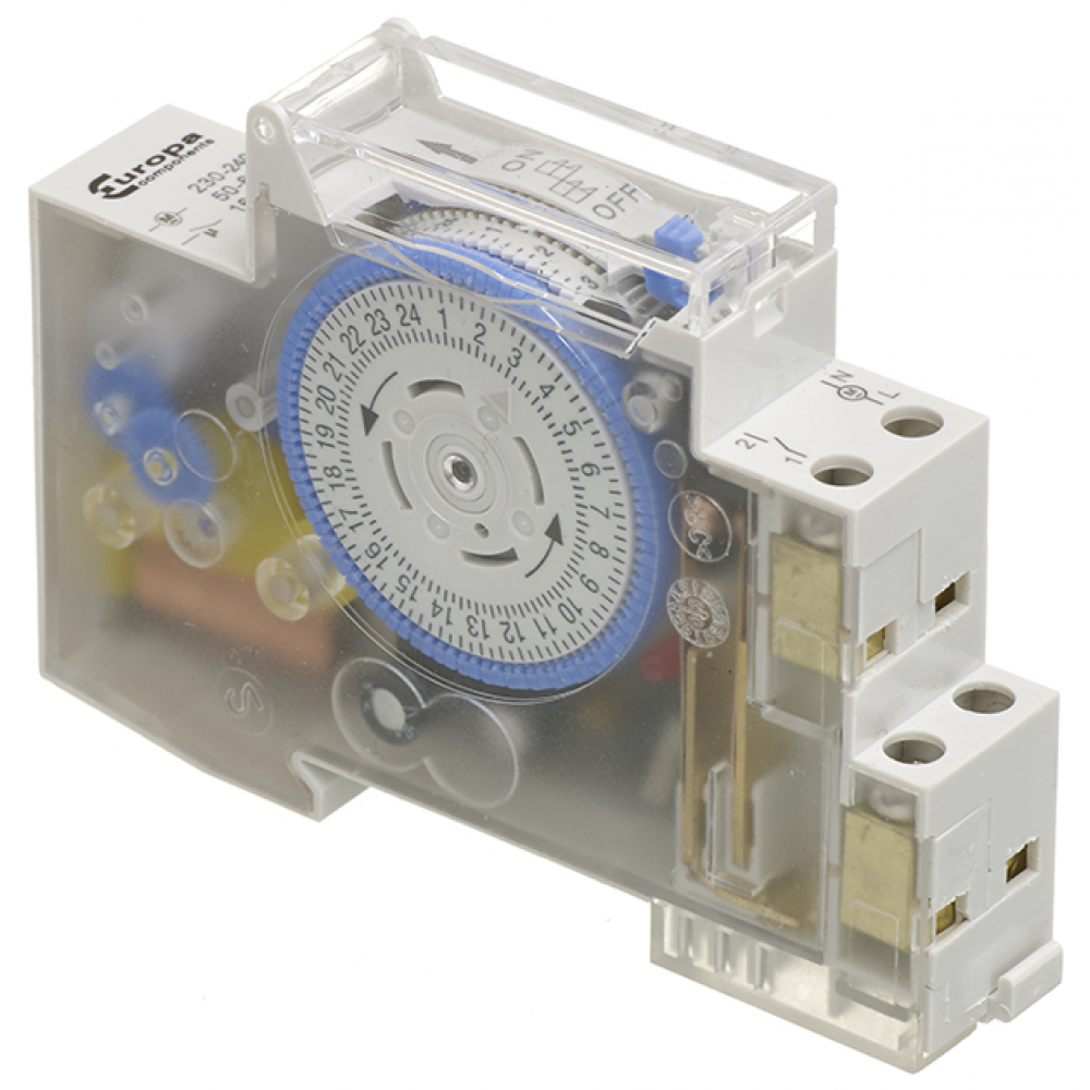 Europa ET1624HEA 16 Amp Din Rail Analogue Time Clock 1 Module - ET1624HEA