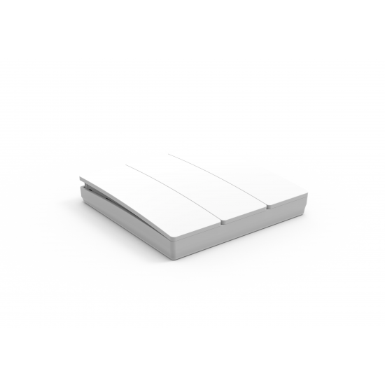 Forum CUL-40035-65 3 Gang Kinetic Culina Matt white IP65 Push Switch
