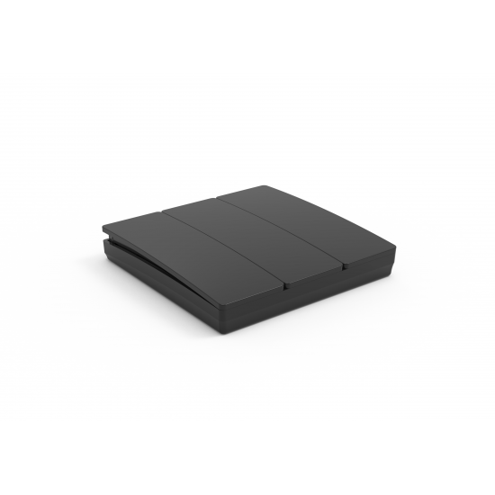 Forum CUL-40036-65 3 Gang Kinetic Culina Matt black IP65 Push Switch