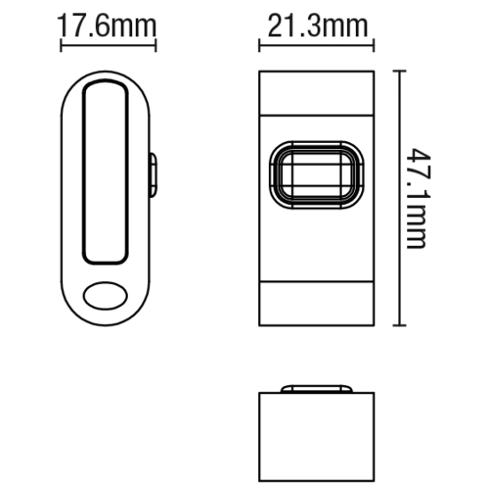 Forum CUL-40037 1 Gang Culina Kinetic Konect Fob Switch Grey IP65