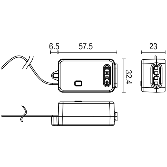 Forum CUL-40039 Culina Konect Single Channel Kinetic Receiver switch White Smart RF and Wifi 