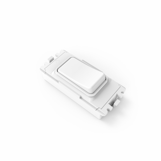 Forum CUL-42495 1 Gang Slim Grid switch Kinetic White Plastic for Culina Grid Plate 