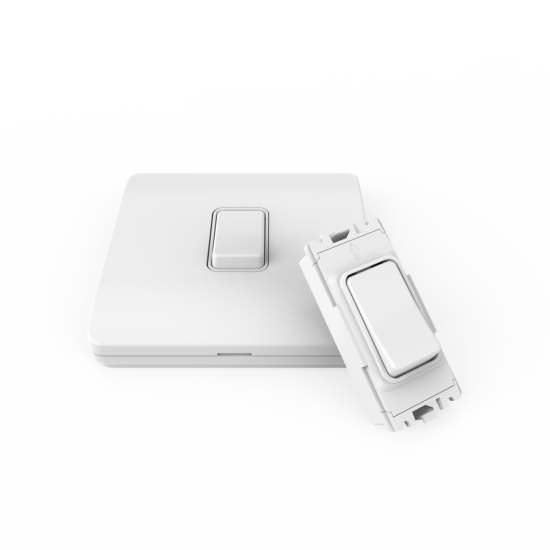 Forum CUL-42499 1 Gang Kinetic Grid switch Frame White for Slim Grid (Frame Only)