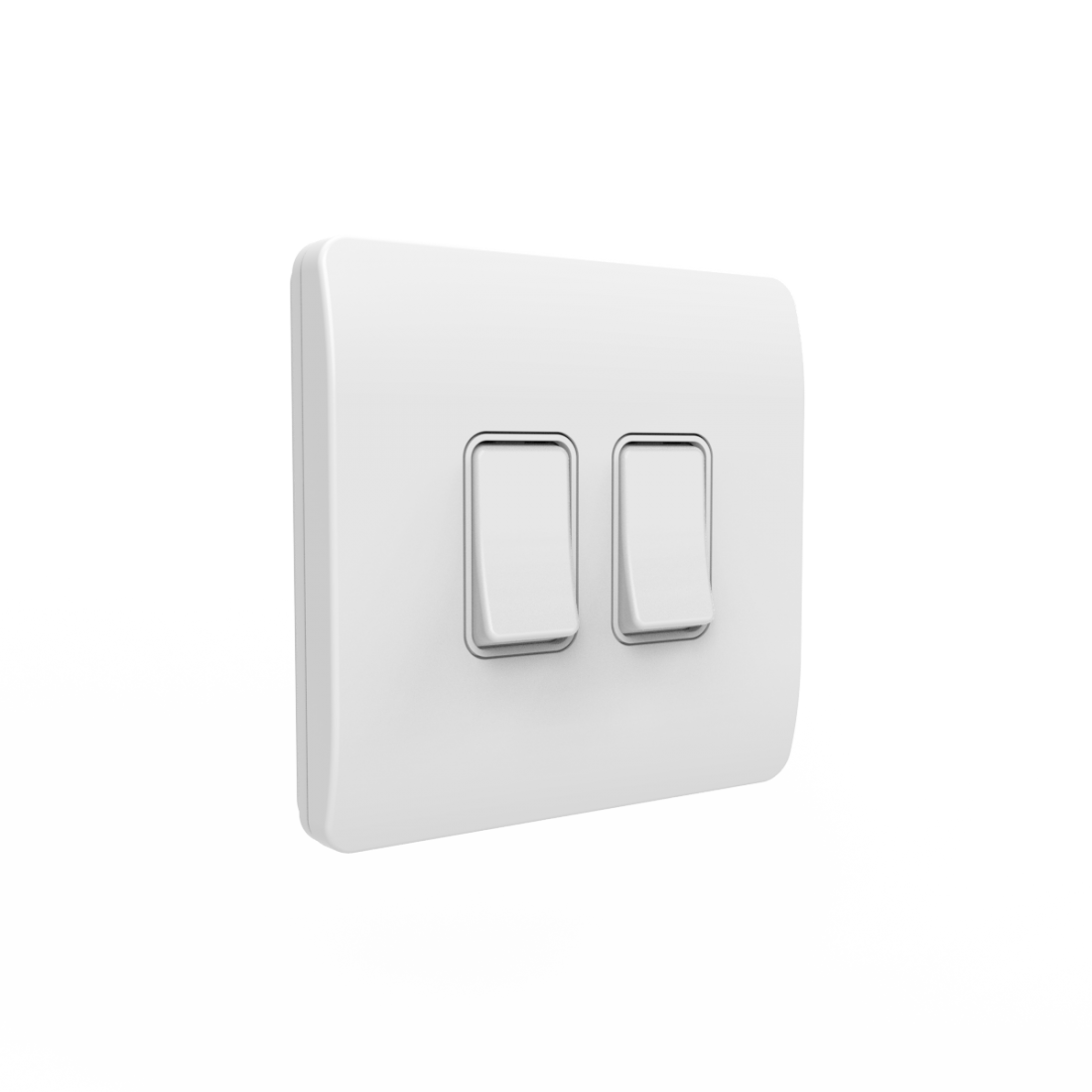 Forum CUL-42501 2 Gang Kinetic Grid switch Frame White for Slim Grid ...