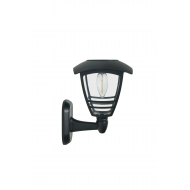 Forum Lighting ZN-42031 Cadeby LED Solar Wall Lantern Black IP44 1W 3000K