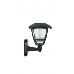 Forum Lighting ZN-42031 Cadeby LED Solar Wall Lantern Black IP44 1W 3000K
