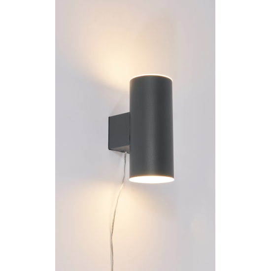 Forum Lighting ZN-42041 Eldon 0.4W LED Solar Up / Down Wall Light Black