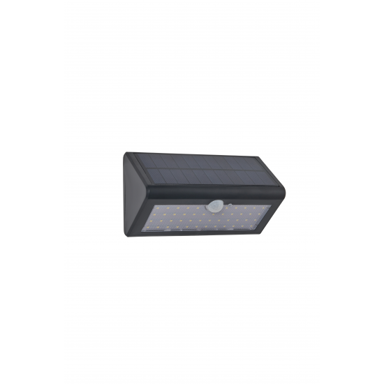 Forum Lighting ZN-42042 Dawdon 9.2W LED Solar Wall Light With PIR Black