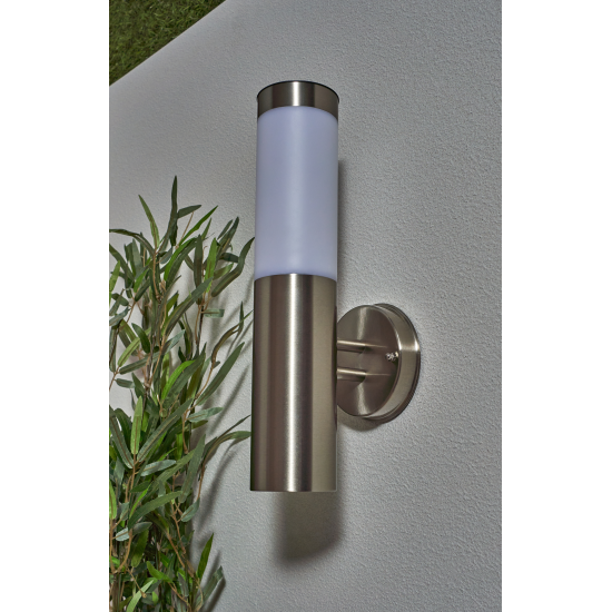 Forum Lighting ZN-42043 Creswell 0.6W LED Solar Wall Light Steel