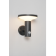 Forum Lighting ZN-42049 Claire 4.4W LED Solar Wall Light With PIR Black