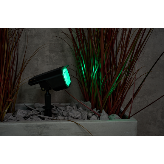 Forum Lighting ZN-42050 Byermoor 1W LED RGBW CCT Smart Solar Spike Light Black