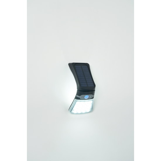 Forum Lighting ZN-42054 Blackhall 2.5W LED Solar Wall Light With Mircowave Sensor Black