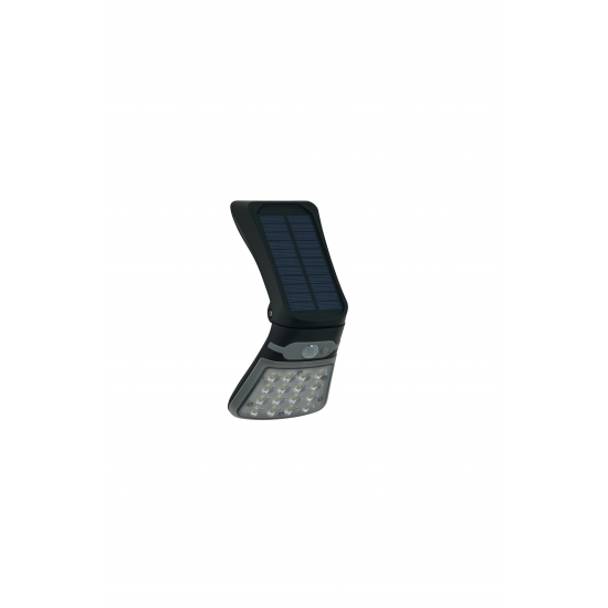 Forum Lighting ZN-42054 Blackhall 2.5W LED Solar Wall Light With Mircowave Sensor Black