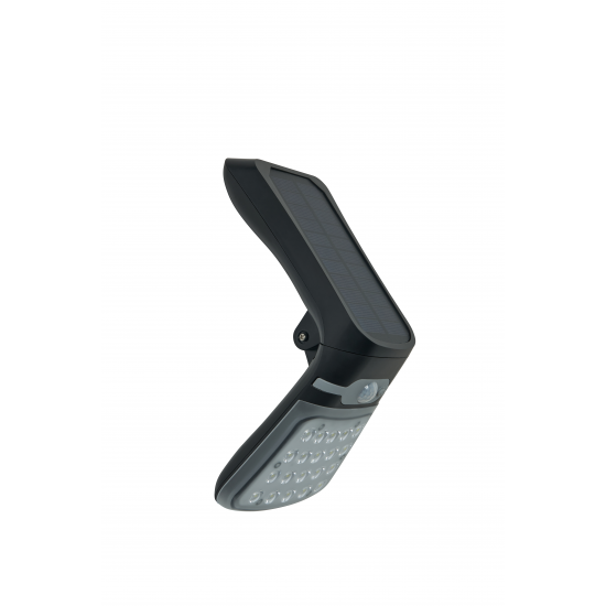 Forum Lighting ZN-42055 Blackhall 3.5W LED Solar Wall Light With Mircowave Sensor Black