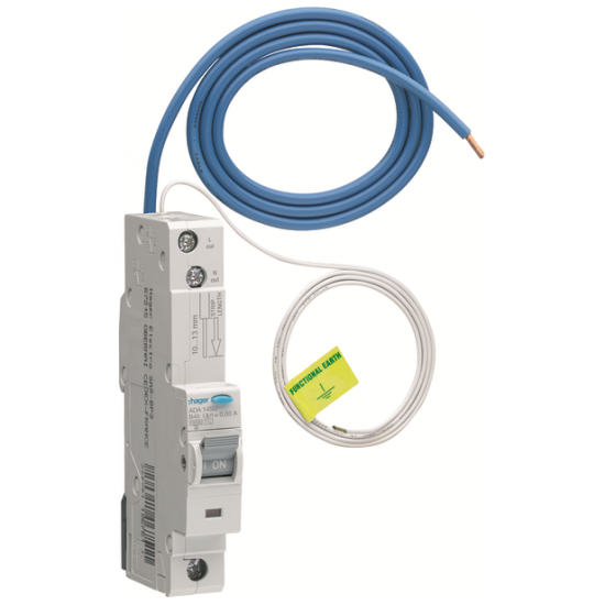 Hager 45A 30mA 10kA RCBO (A) B Curve