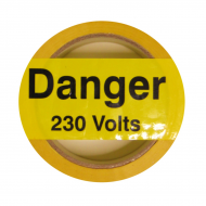 Danger 230V warning tape