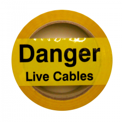 Industrial Signs IS10533MR Danger Live Cable Tape